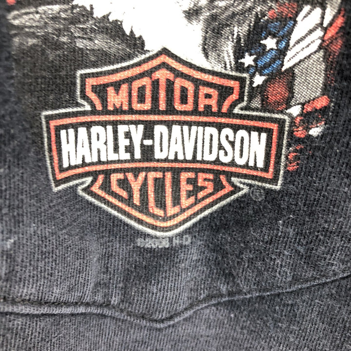 00'S Harley-Davidson Eagle Pattern Motorcycle Bike T-shirt Made in USA Men's XXL /eaa466201