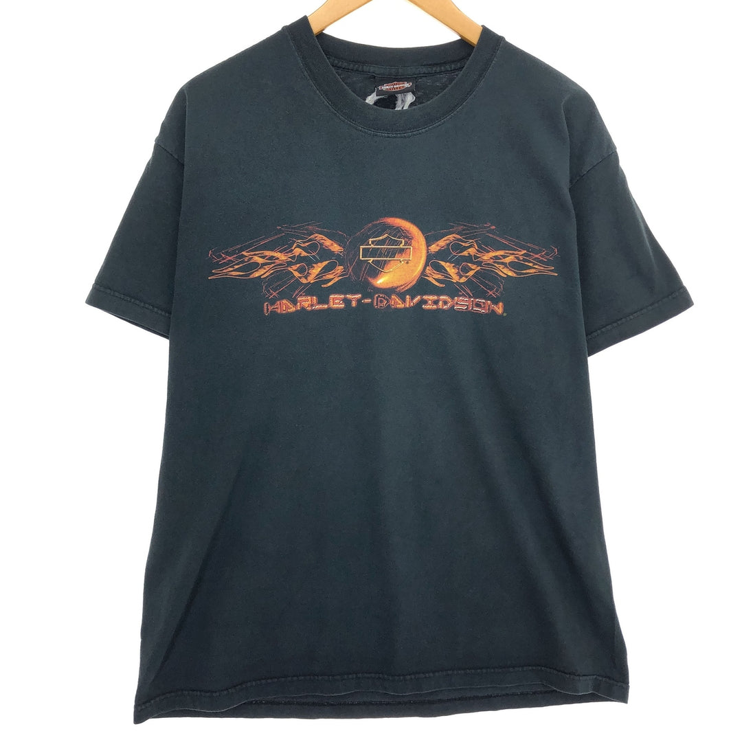 00'S Harley-Davidson Eagle Pattern Motorcycle Bike T-shirt Men's L size /eaa466202