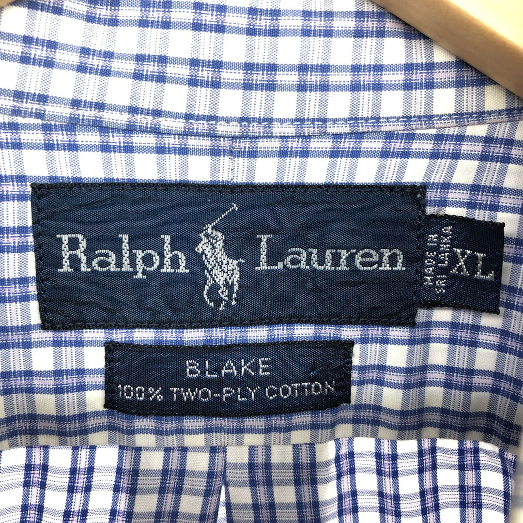 Ralph Lauren BLAKE long sleeve button down check shirt men's XL equivalent /eaa466229