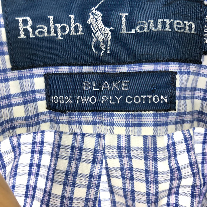 Ralph Lauren BLAKE long sleeve button down check shirt men's XL equivalent /eaa466229