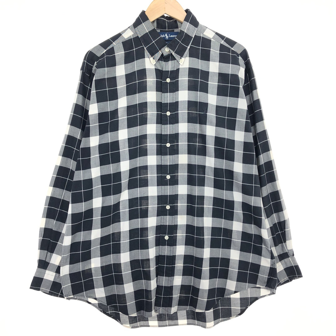Ralph Lauren BLAKE long sleeve button down check shirt men's size L / eaa466233