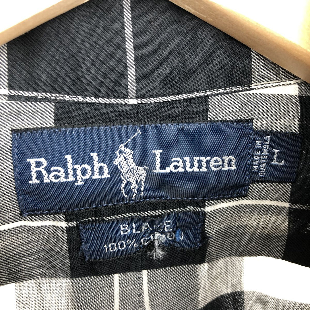 Ralph Lauren BLAKE long sleeve button down check shirt men's size L / eaa466233