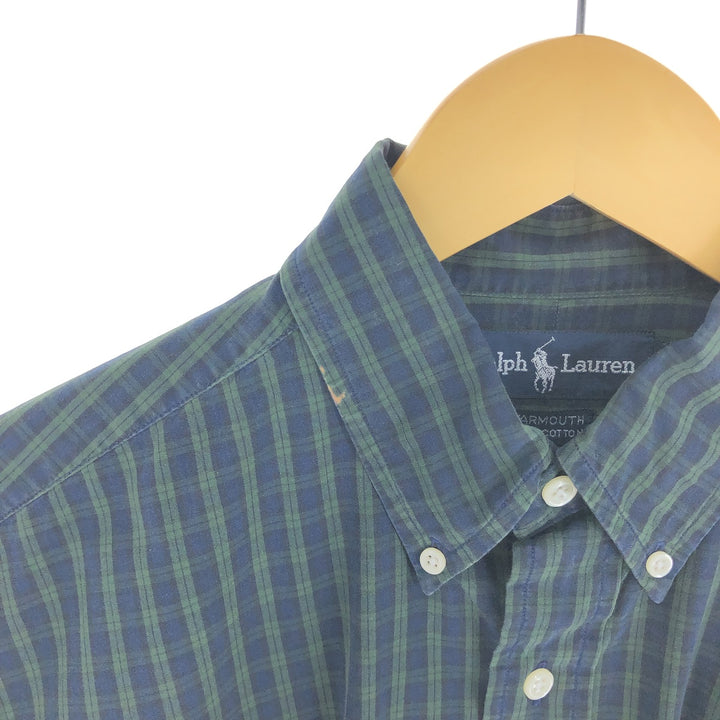 Ralph Lauren YARMOUTH Long Sleeve Button Down Check Shirt Men's L Size / eaa466235
