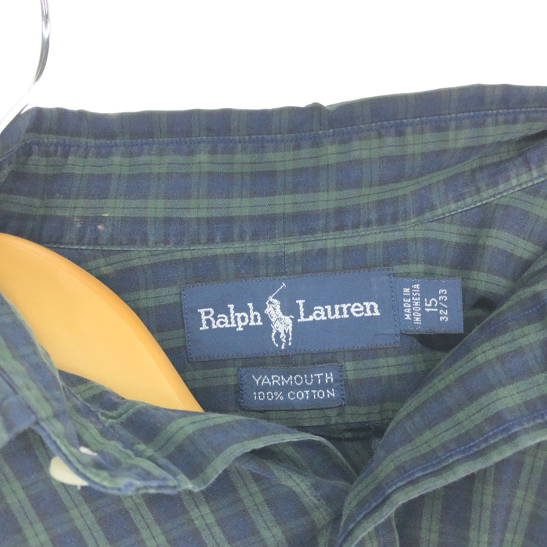 Ralph Lauren YARMOUTH Long Sleeve Button Down Check Shirt Men's L Size / eaa466235