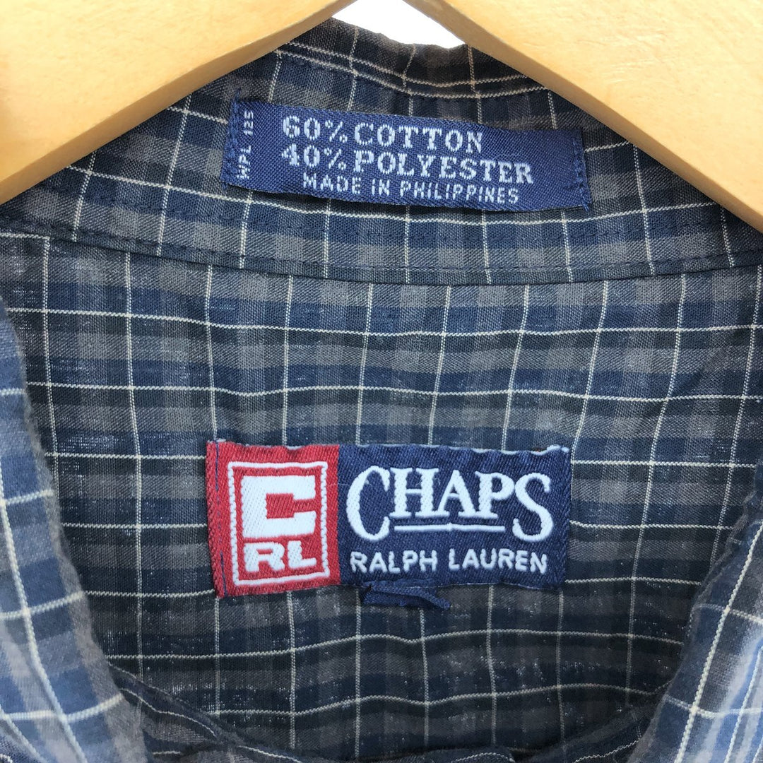 90'S Ralph Lauren CHAPS long sleeve button down check shirt men's XL size vintage /eaa466236