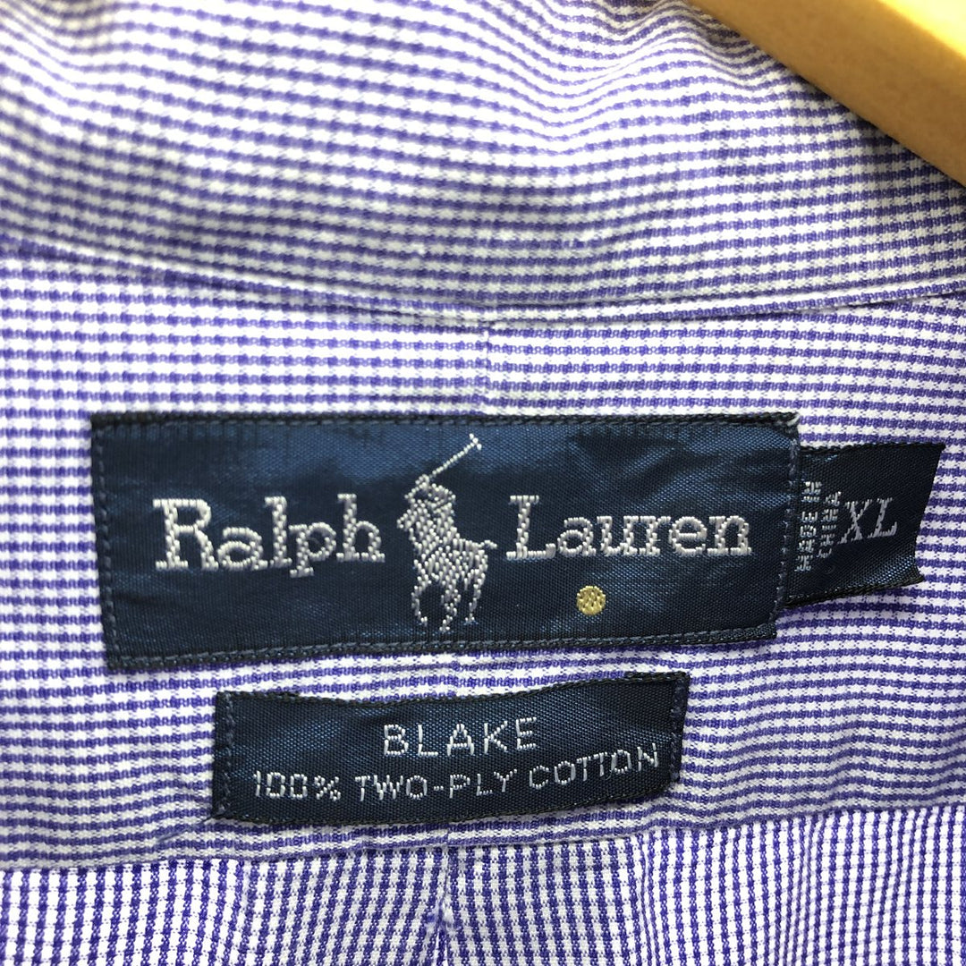 Ralph Lauren BLAKE long sleeve button down check shirt men's XL equivalent /eaa466242