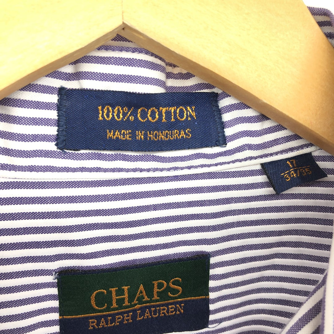 90'S Ralph Lauren CHAPS Long Sleeve Button Down Striped Shirt Men's XL Vintage /eaa466244