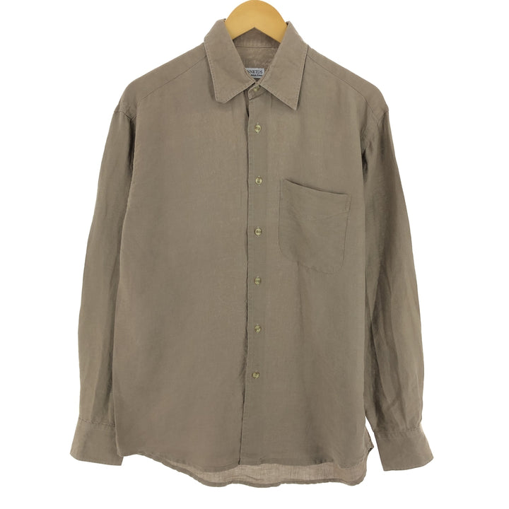 GIANNETOS new line long sleeve linen shirt men's M /eaa466260