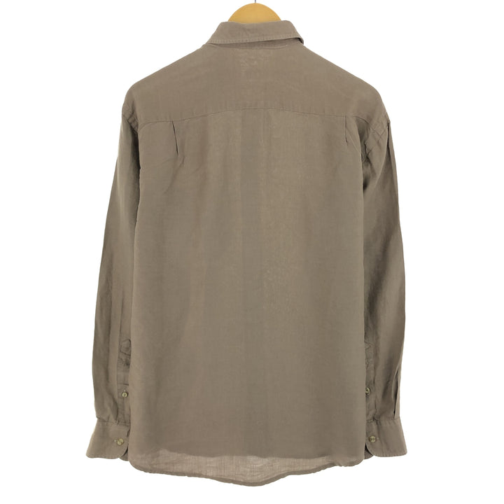 GIANNETOS new line long sleeve linen shirt men's M /eaa466260