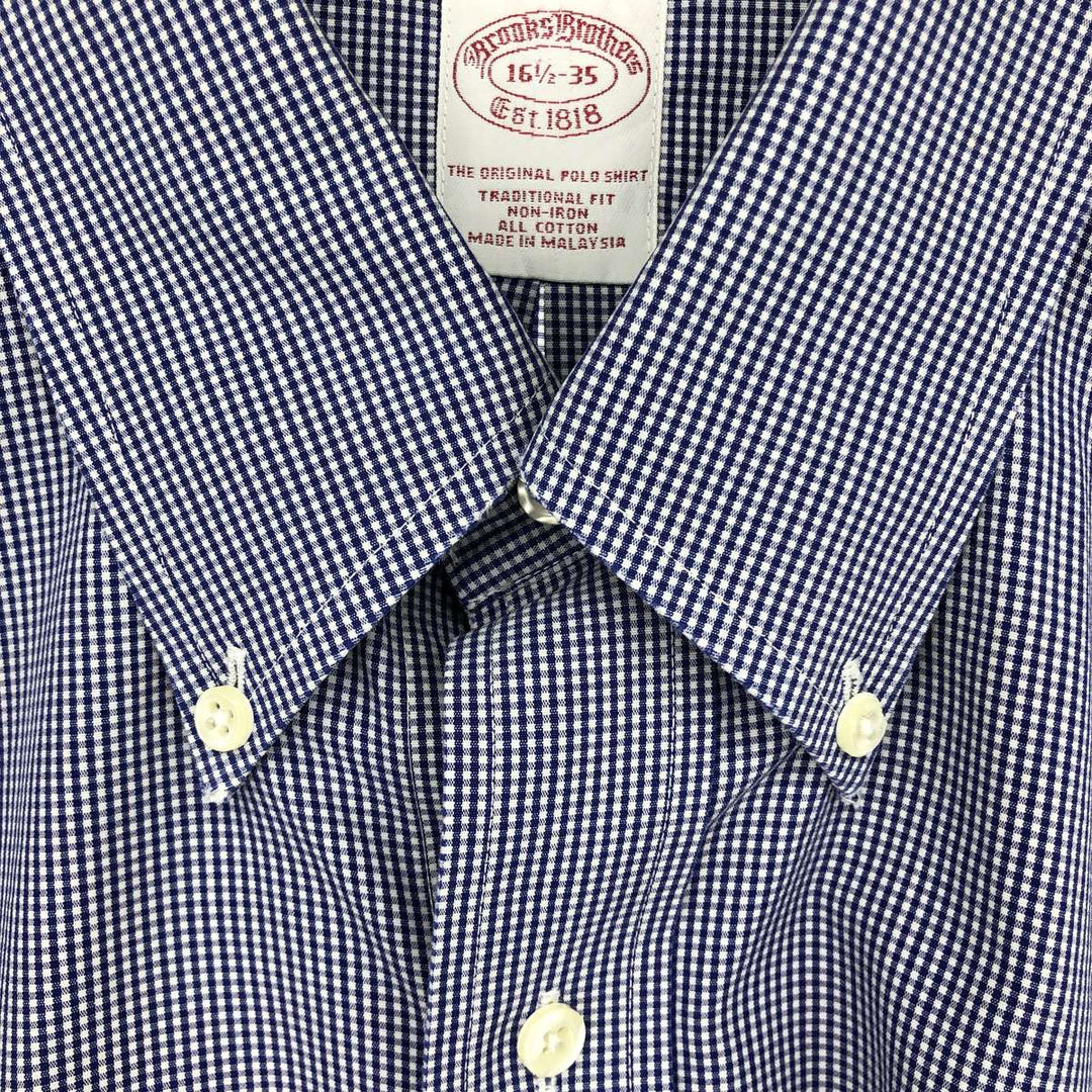 Brooks Brothers Est.1818 Gingham Check Long Sleeve Button-Down Check Shirt Men's L /eaa466267