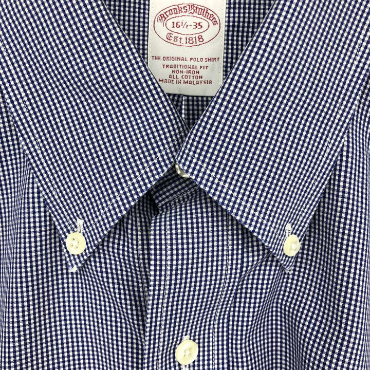 Brooks Brothers Est.1818 Gingham Check Long Sleeve Button-Down Check Shirt Men's L /eaa466267