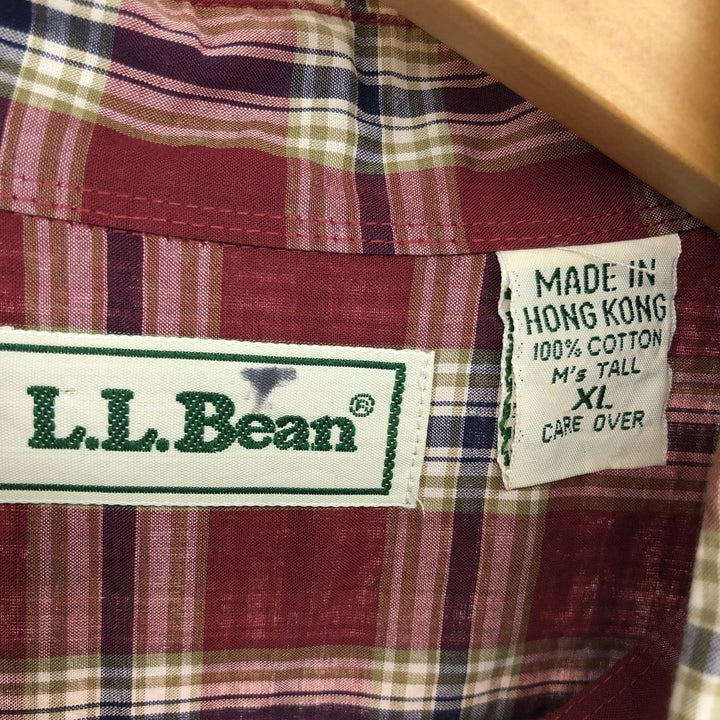 90'S LLBean Long Sleeve Button Down Check Shirt Men's XL Vintage /eaa466272