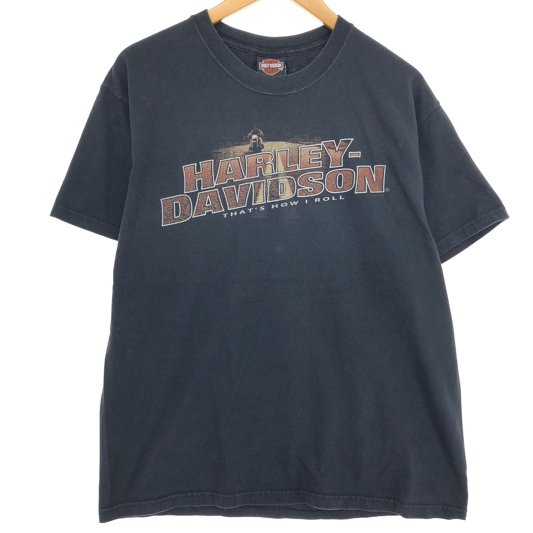 00'S Harley-Davidson Hanes BEEFY Motorcycle Bike T-shirt Made in USA Men's L size /eaa466275