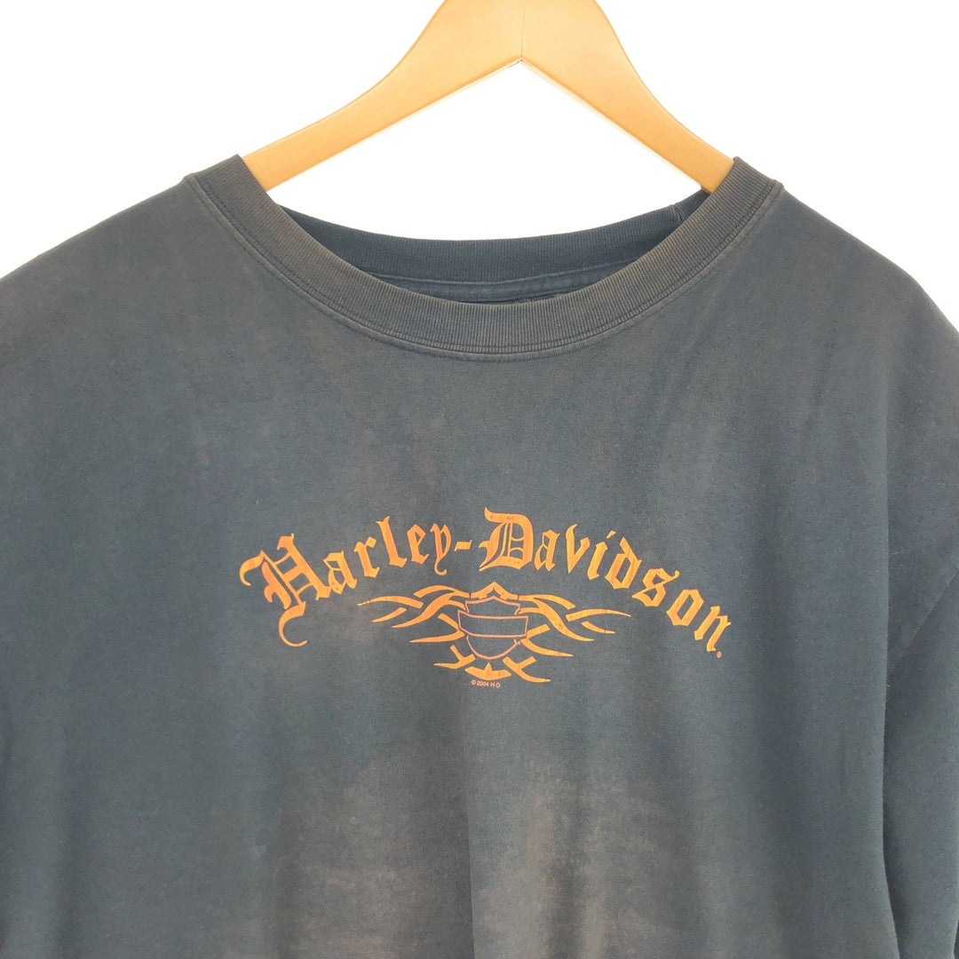 00'S Harley-Davidson Eagle Pattern Motorcycle Bike T-shirt Men's XXL / eaa466298