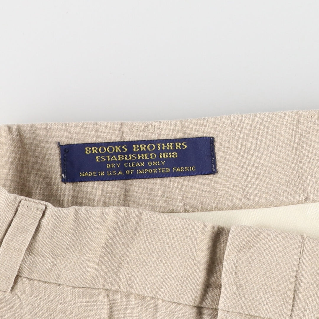 70s-80'S Brooks Brothers Two-pleat Linen Pants Slacks Made in USA Men's W31 Vintage/eaa466343