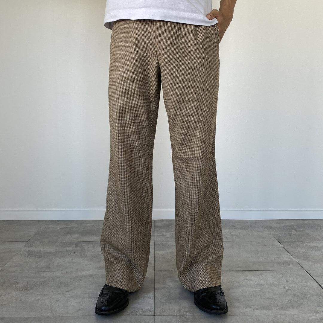 80'S BRAVINI Gun Club Check Slacks Pants Men's W32 Vintage / eaa466350