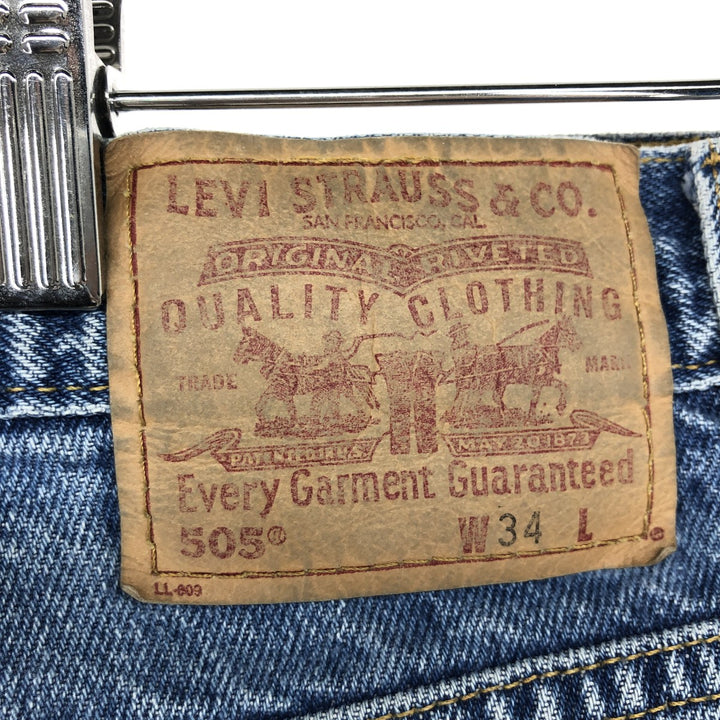 00'S Levi's 505 REGULAR FIT denim shorts, short pants, men's w32, vintage cotton blue type Vintage Second Hand