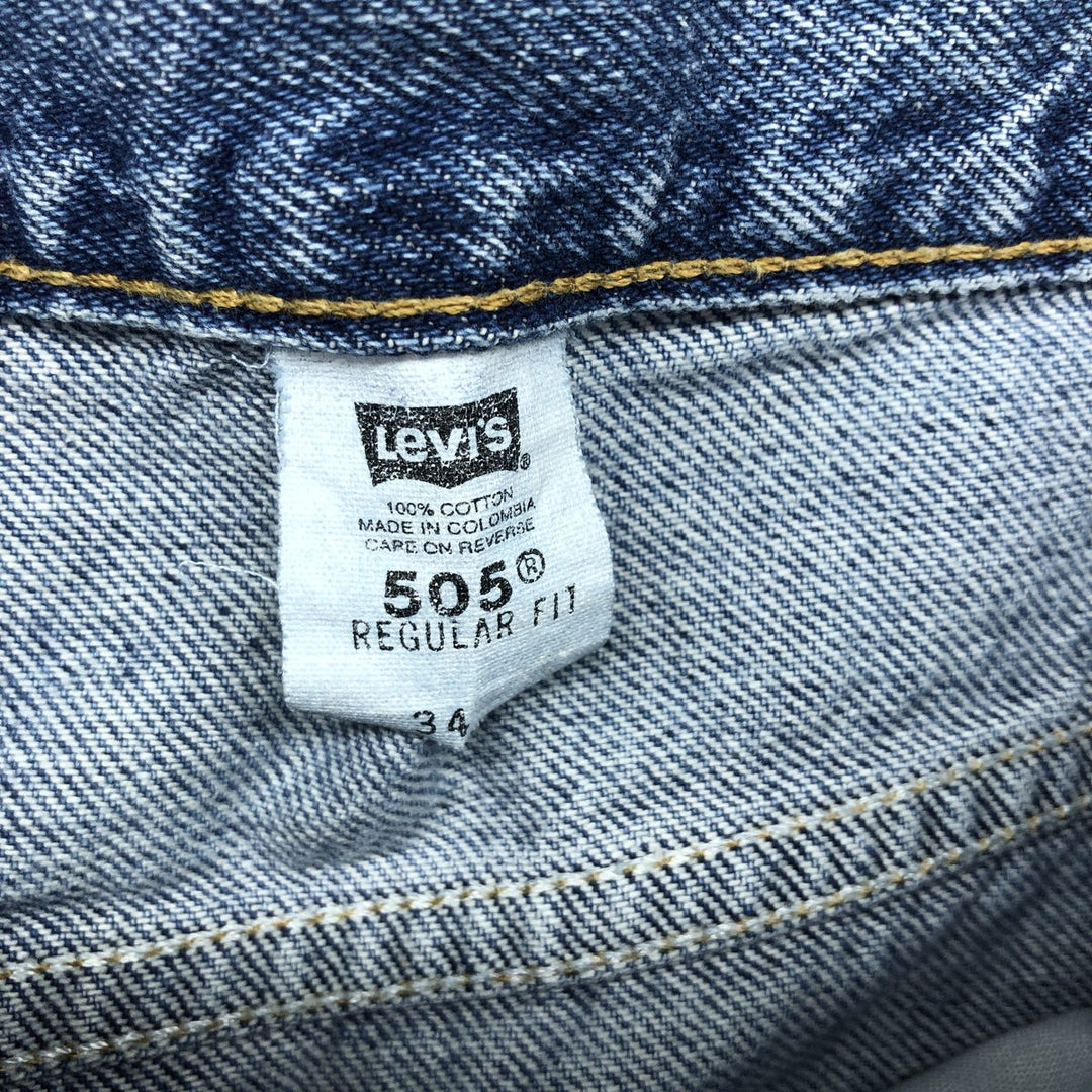 00'S Levi's 505 REGULAR FIT denim shorts, short pants, men's w32, vintage cotton blue type Vintage Second Hand