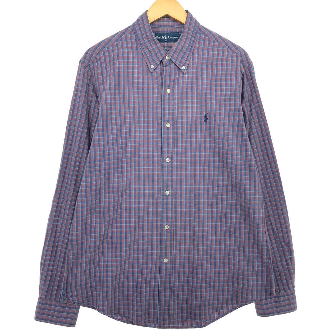 Ralph Lauren long sleeve button down check shirt, men's size L / eaa466400