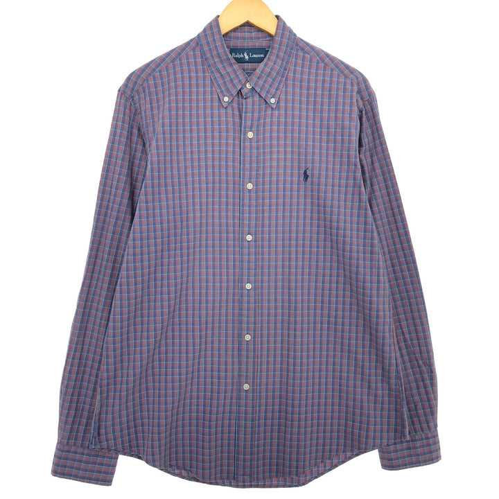 Ralph Lauren long sleeve button down check shirt, men's size L / eaa466400