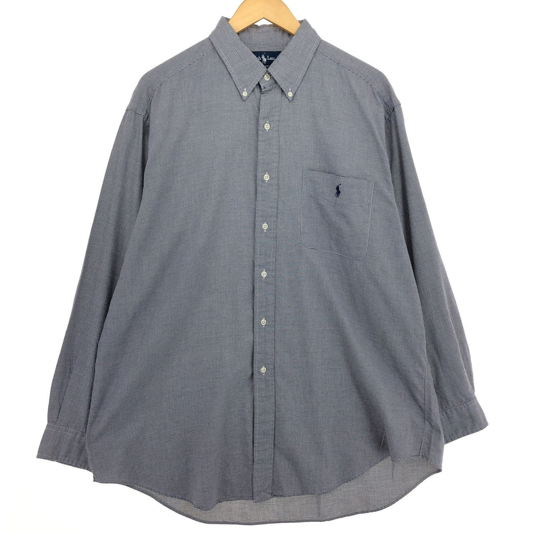 Ralph Lauren Ralph Lauren YARMOUTH Houndstooth Pattern Long Sleeve Button Down Shirt Men's XL /eaa466401