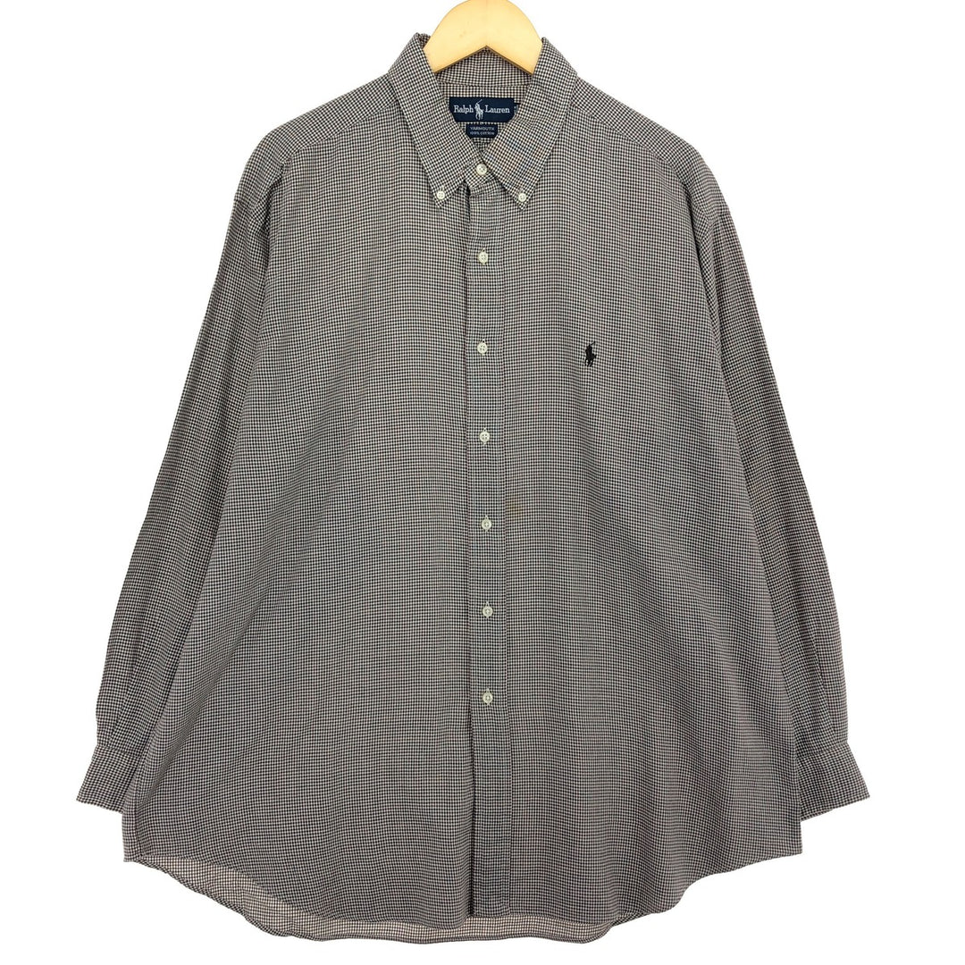 Ralph Lauren Ralph Lauren YARMOUTH Houndstooth Pattern Long Sleeve Button Down Shirt Men's XL /eaa466405