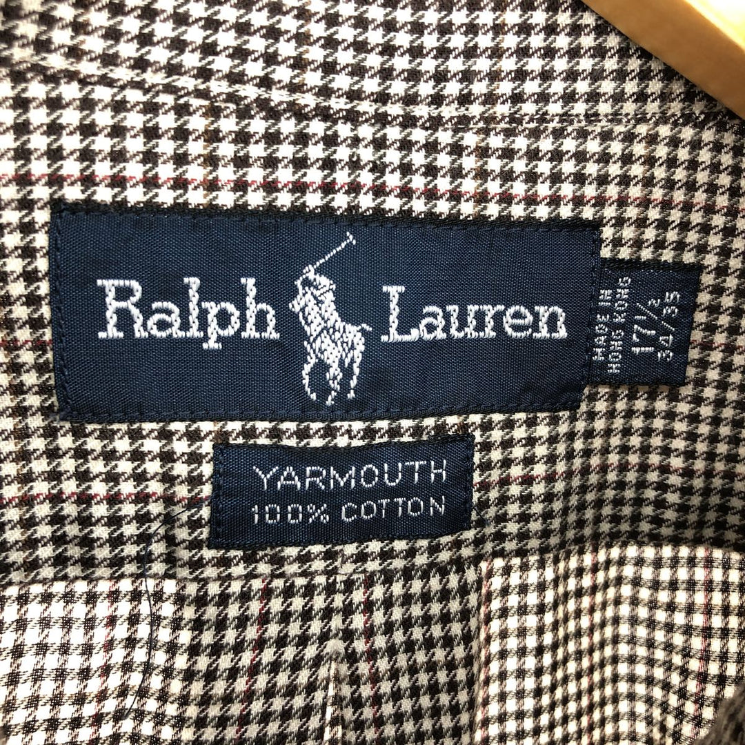 Ralph Lauren Ralph Lauren YARMOUTH Houndstooth Pattern Long Sleeve Button Down Shirt Men's XL /eaa466405