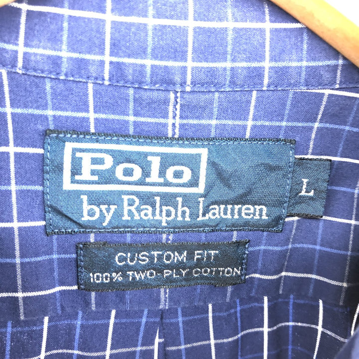 Ralph Lauren Polo by Ralph Lauren CUSTOM FIT long sleeve button down check shirt men's L /eaa466406