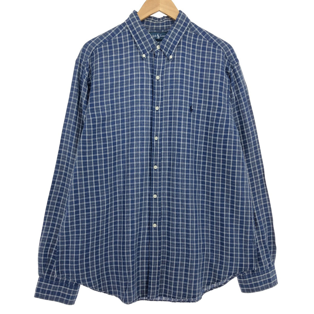 Ralph Lauren Classic Fit Long Sleeve Button Down Check Shirt Men's XL /eaa466407