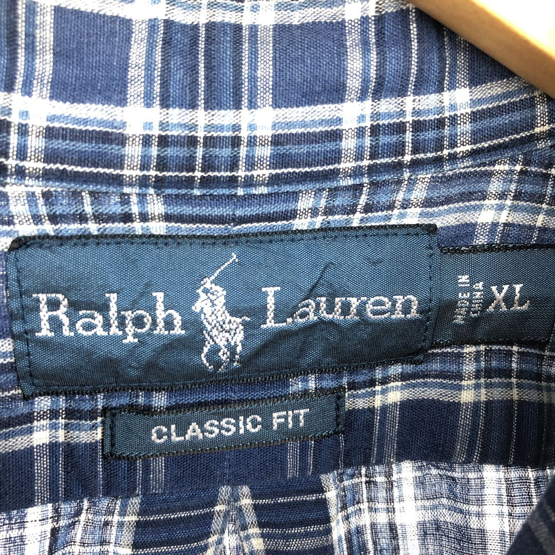 Ralph Lauren Classic Fit Long Sleeve Button Down Check Shirt Men's XL /eaa466407
