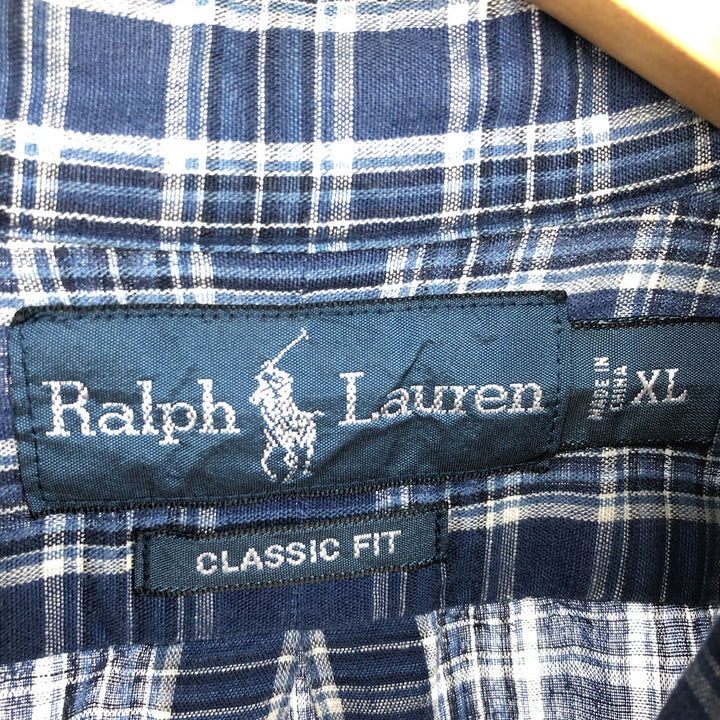 Ralph Lauren Classic Fit Long Sleeve Button Down Check Shirt Men's XL /eaa466407