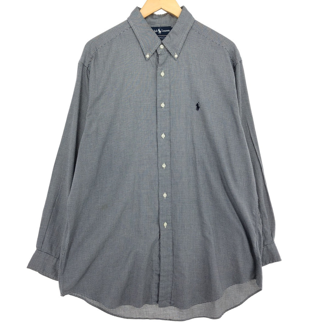 Ralph Lauren YARMOUTH Houndstooth Pattern Long Sleeve Button Down Shirt Men's XL /eaa466408