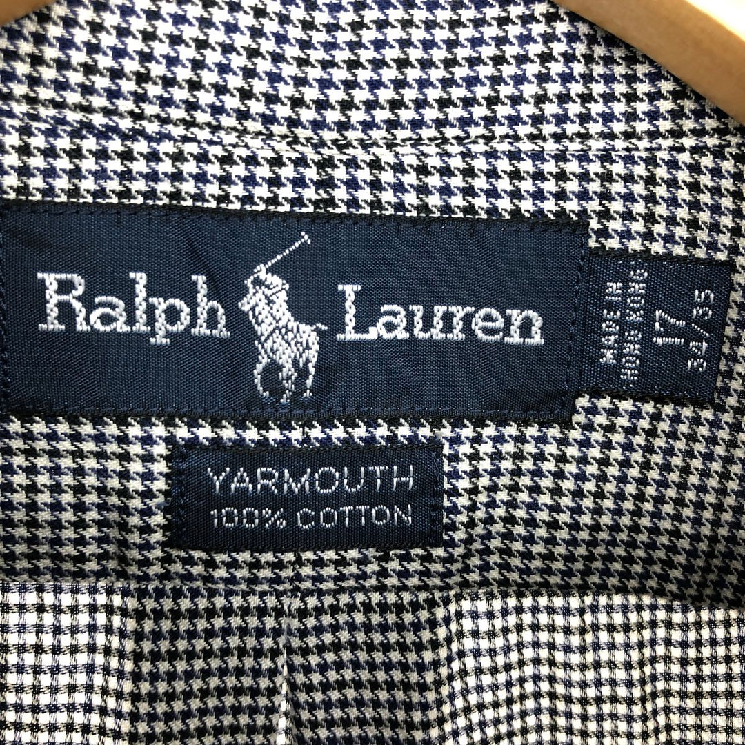 Ralph Lauren YARMOUTH Houndstooth Pattern Long Sleeve Button Down Shirt Men's XL /eaa466408