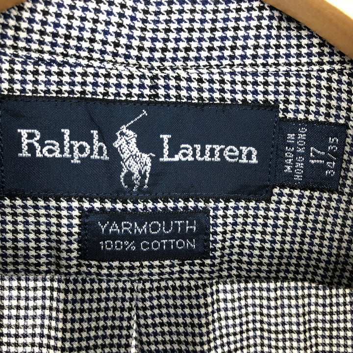 Ralph Lauren YARMOUTH Houndstooth Pattern Long Sleeve Button Down Shirt Men's XL /eaa466408