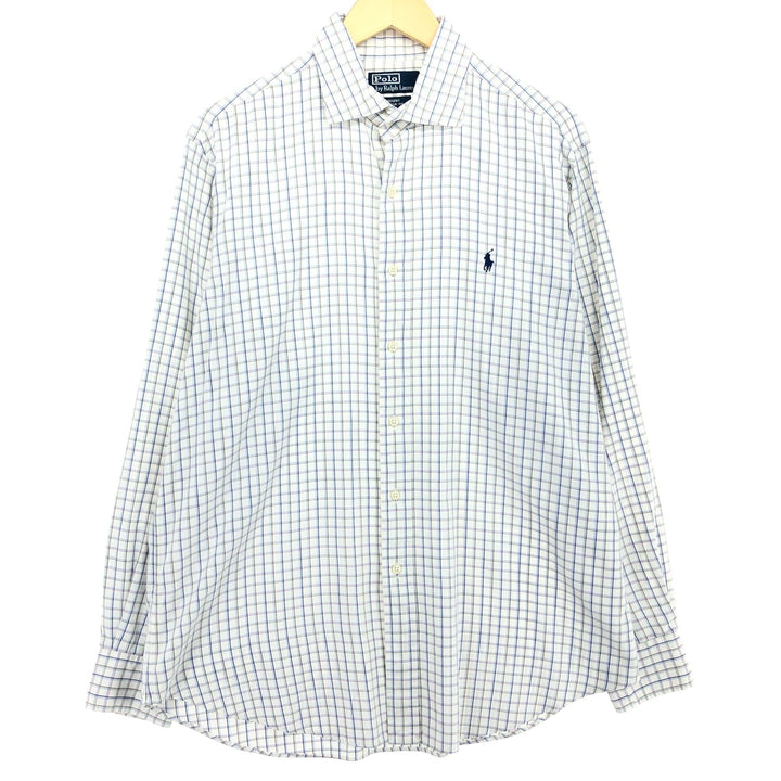 Ralph Lauren Ralph Lauren REGENT CLASSIC FIT wide collar long sleeve cotton check shirt men's L /eaa466412