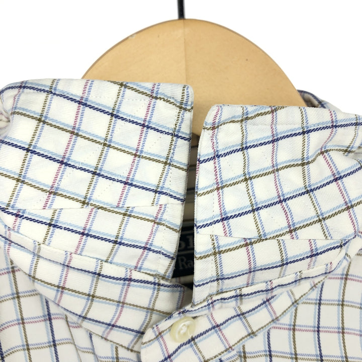 Ralph Lauren Ralph Lauren REGENT CLASSIC FIT wide collar long sleeve cotton check shirt men's L /eaa466412
