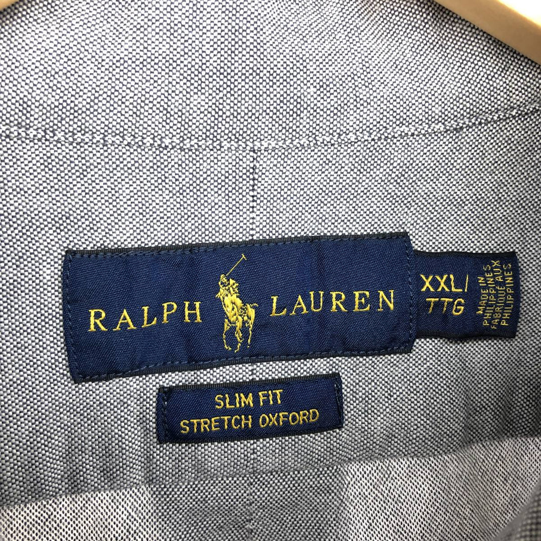 Ralph Lauren SLIM FIT STRETCH OXFORD long sleeve button down shirt, men's XXL /eaa466421