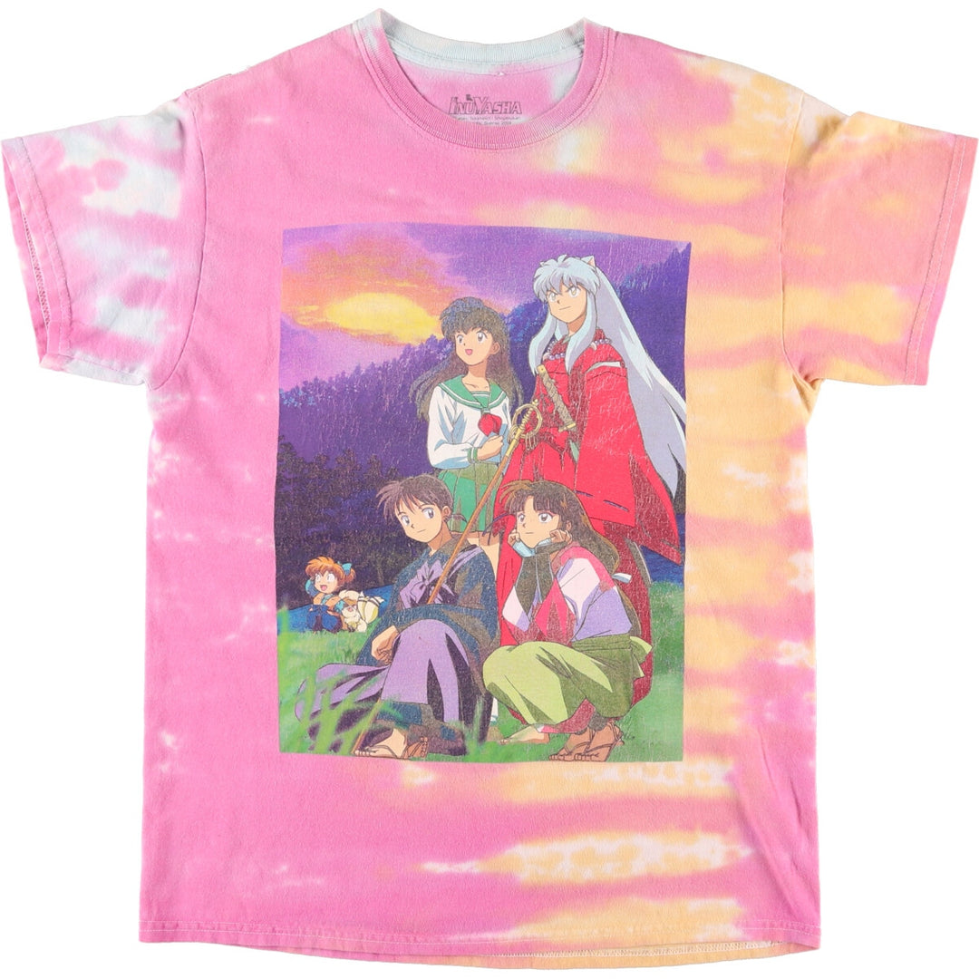 INUYASHA Inuyasha Tie-dye Pattern Character Print T-shirt Men's S size /eaa466442