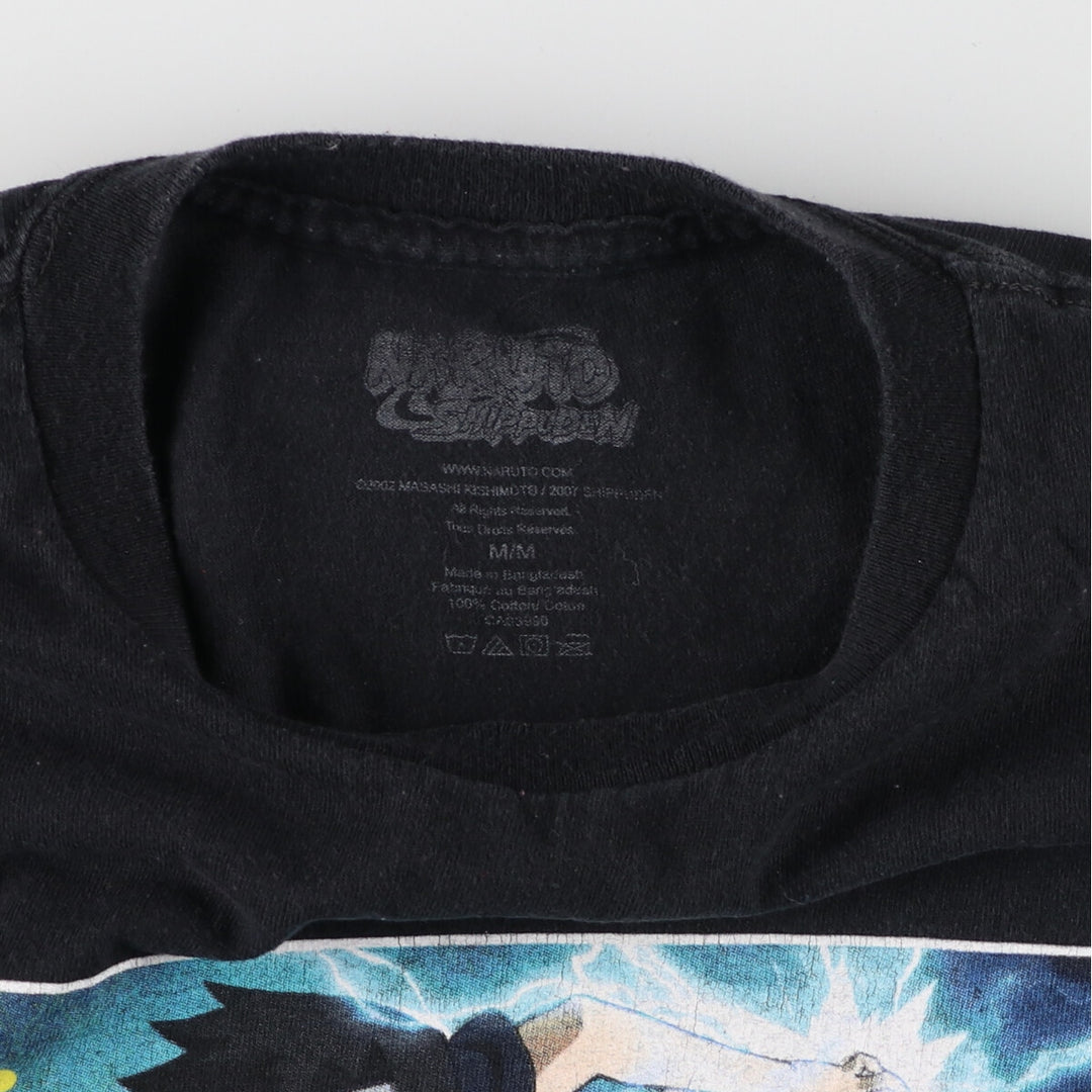 NARUTO SHIPPUDEN Naruto Shippuden Uzumaki Naruto Uchiha Sasuke Character Print T-Shirt Men's M size /eaa466446