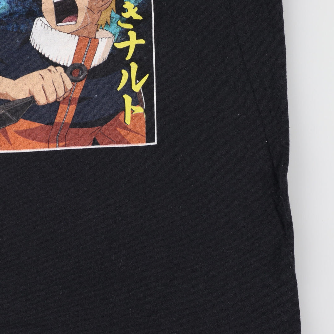 NARUTO SHIPPUDEN Naruto Shippuden Uzumaki Naruto Uchiha Sasuke Character Print T-Shirt Men's M size /eaa466446