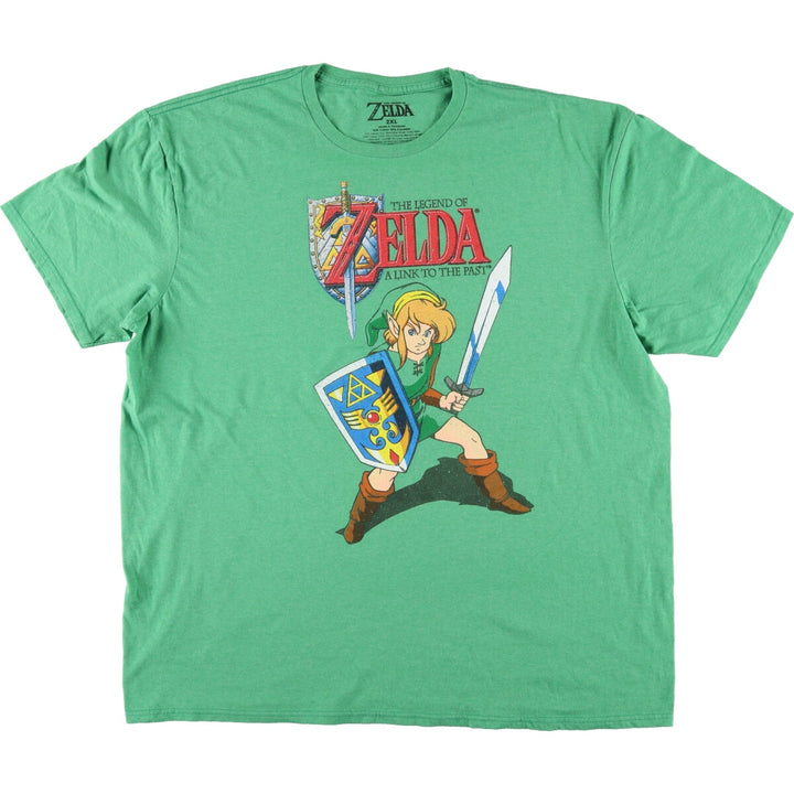 ZELDA The Legend of Zelda Link Character Print T-Shirt Men's XXL / eaa466448