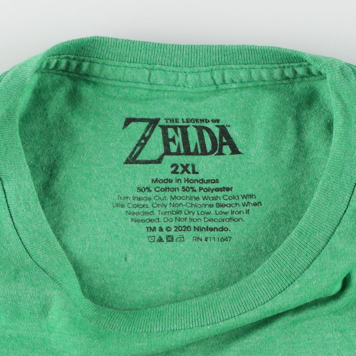 ZELDA The Legend of Zelda Link Character Print T-Shirt Men's XXL / eaa466448