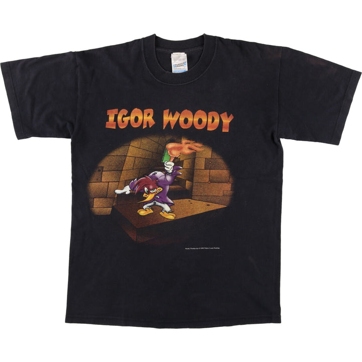 SCREEN STARS THE WOODY WOODPECKER Woodpecker character print T-shirt Men's M size /eaa466455