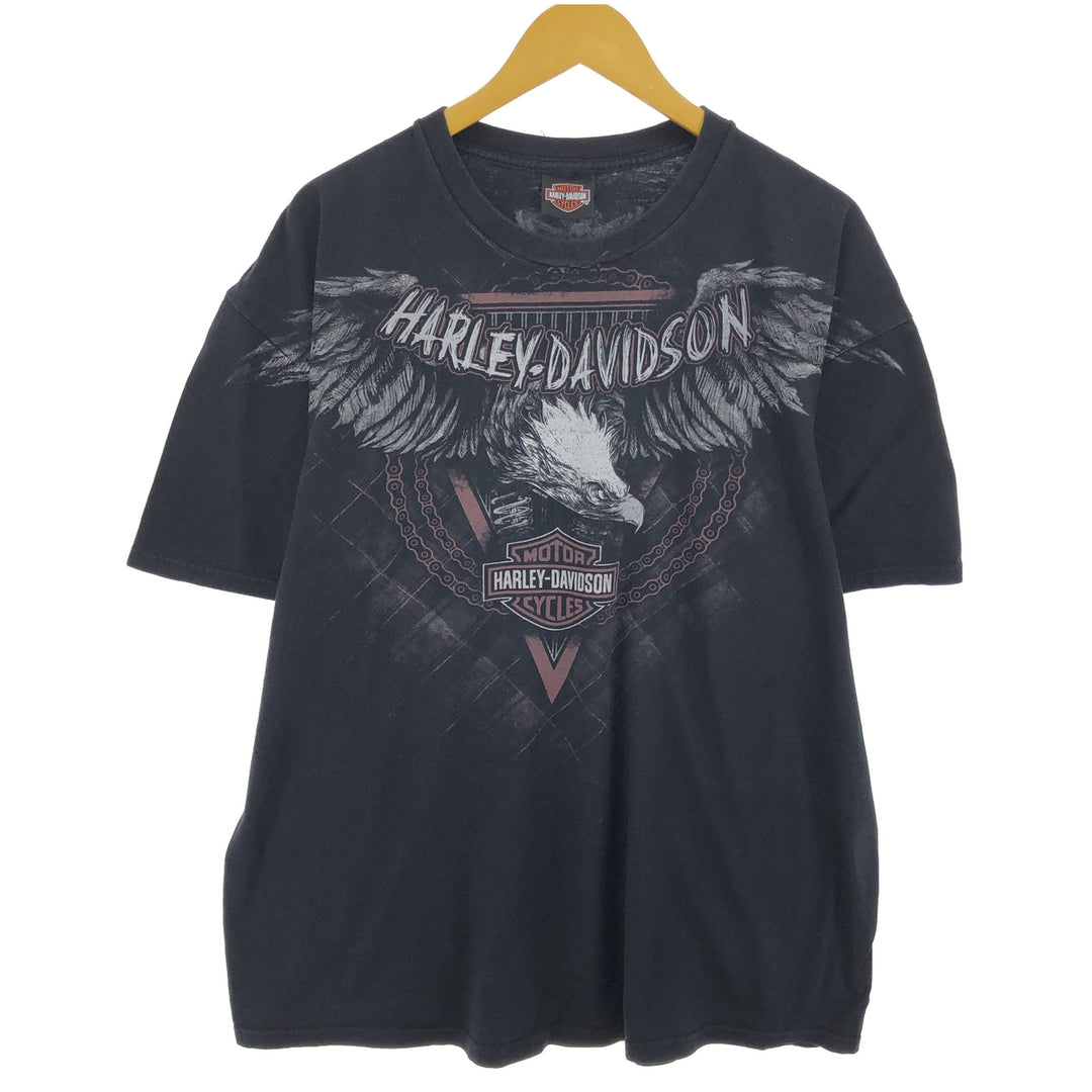 Harley-Davidson Eagle Pattern Motorcycle Bike T-shirt Men's XL equivalent /eaa466461