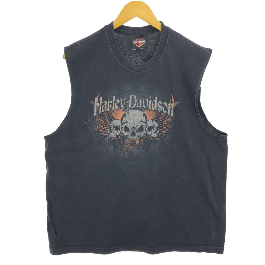 00'S Harley Davidson Skull Pattern Tank Top Motorcycle Bike T-shirt Men's XL Vintage/eaa466462