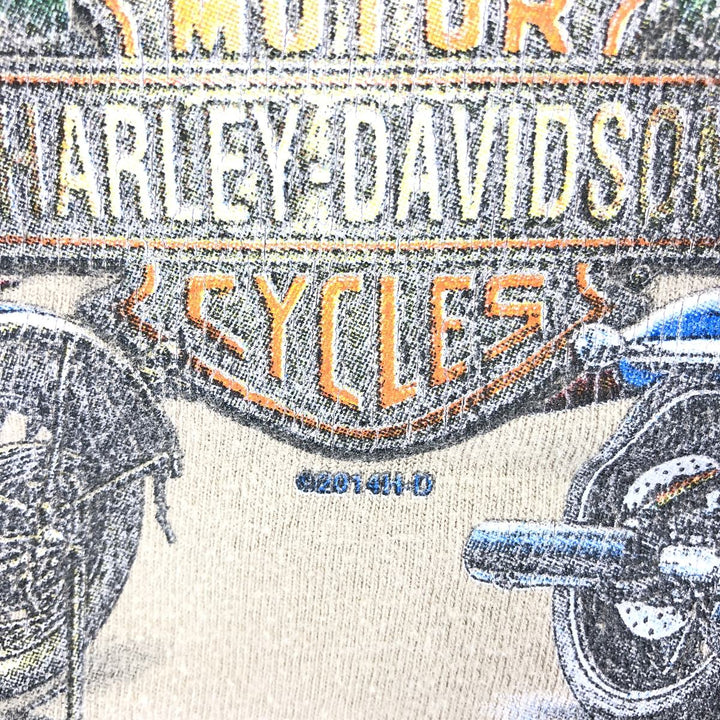 Harley-Davidson Back Print Motorcycle Bike T-Shirt Men's L size / eaa466464