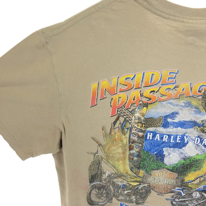 Harley-Davidson Back Print Motorcycle Bike T-Shirt Men's L size / eaa466464