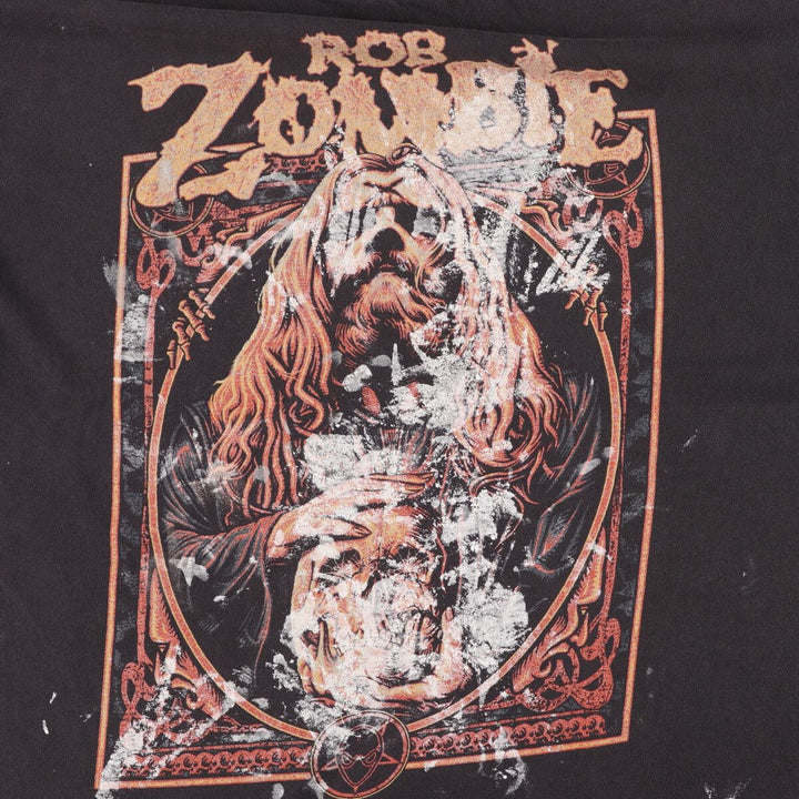 ROB ZOMBIE Rob Zombie Band T-shirt Band T Men's L size cotton black type Vintage Second Hand