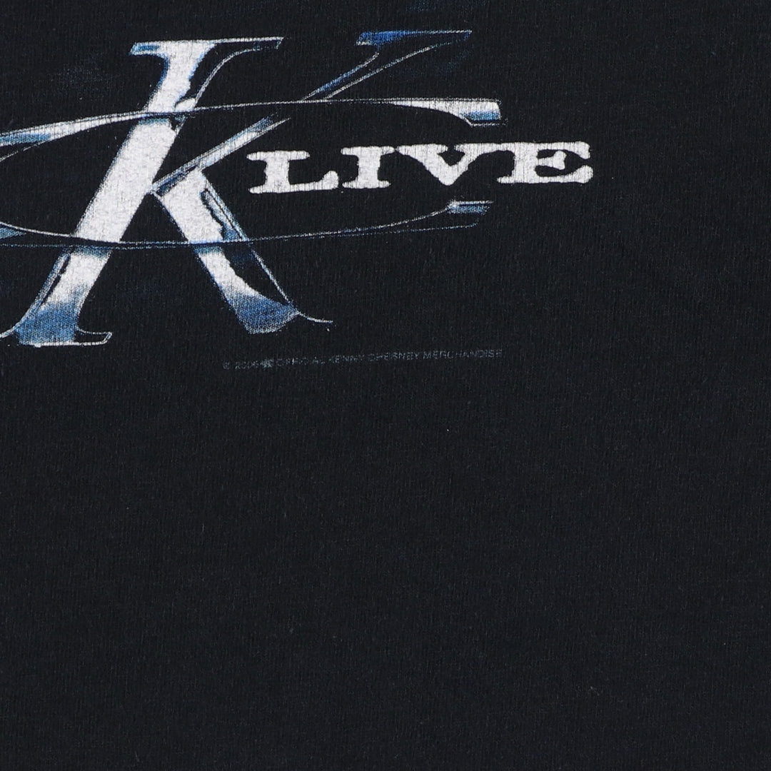 KENY CHESNEY Kenny Chesney Band T-shirt Band T Men's M size cotton black type Vintage Second Hand