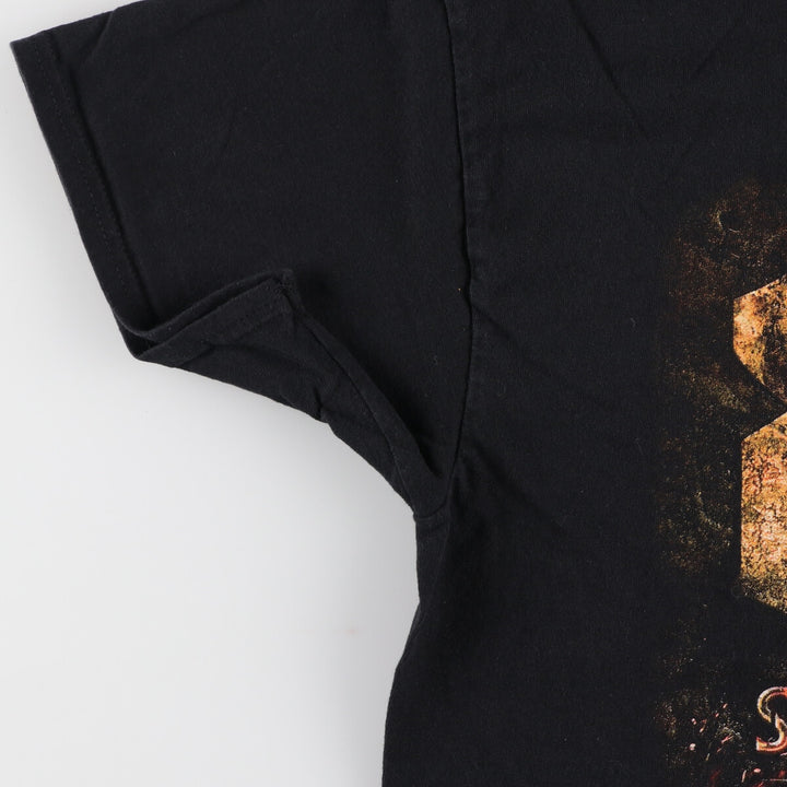 Gildan SHINEDOWN & GODMACK Shinedown Godsmack Band T-shirt Band Tee Men's L size cotton black type Vintage Second Hand